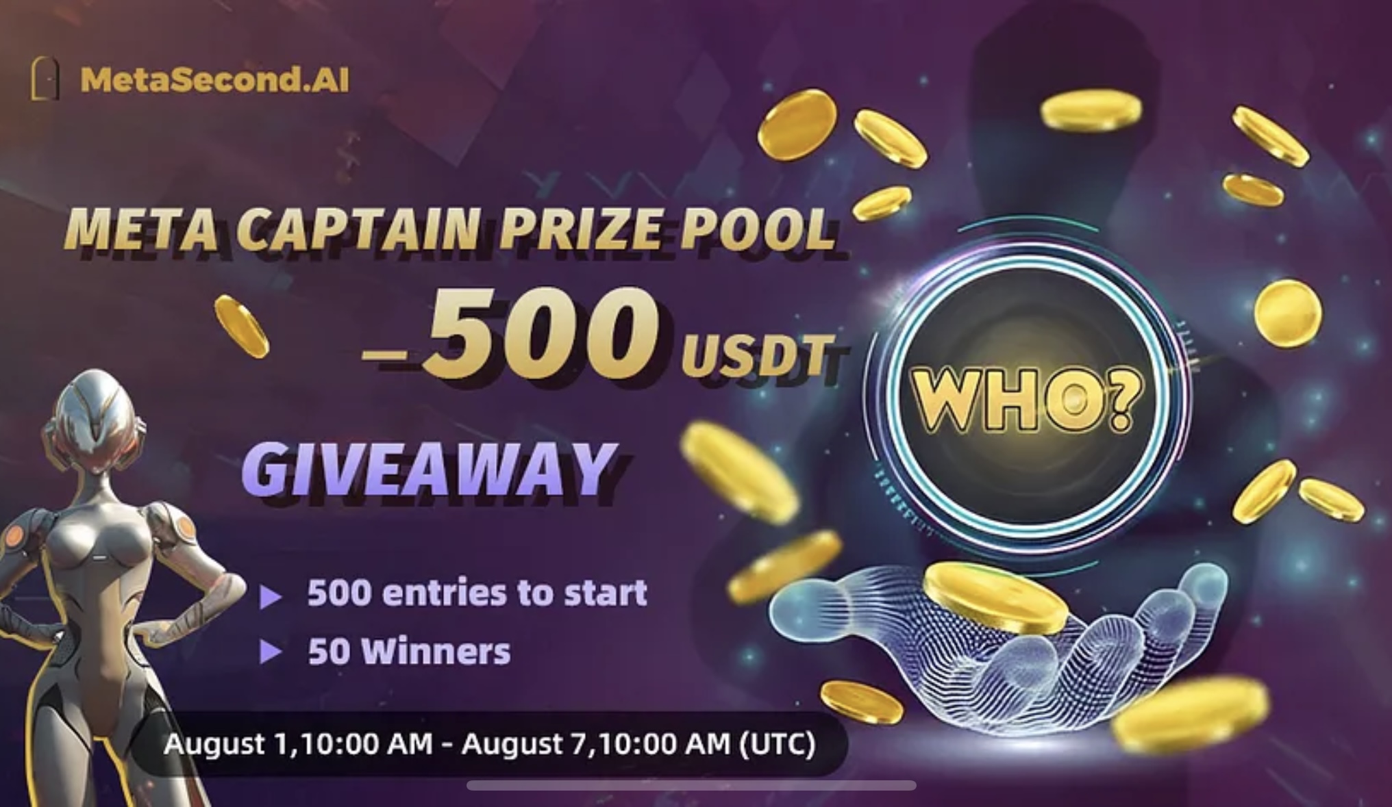 MetaSecond.AI Giveaway Event — 1st Meta Captain Prize Pool